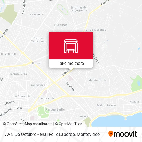 Mapa de Av 8 De Octubre - Gral Felix Laborde