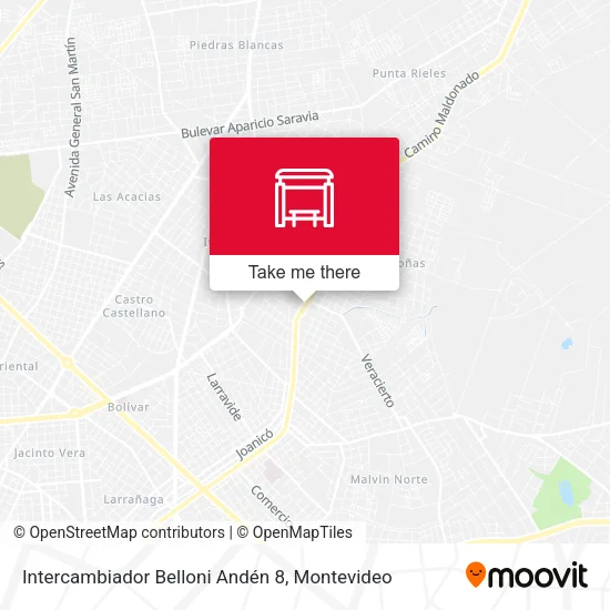 Mapa de Intercambiador Belloni Andén 8