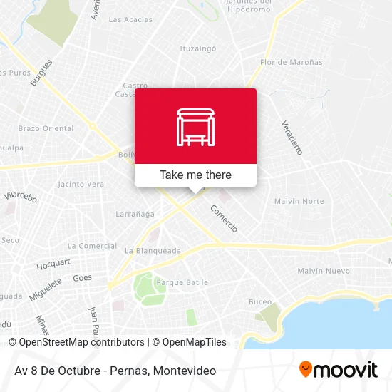 Mapa de Av 8 De Octubre - Pernas