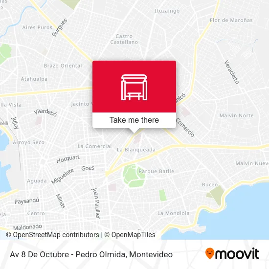Mapa de Av 8 De Octubre - Pedro Olmida
