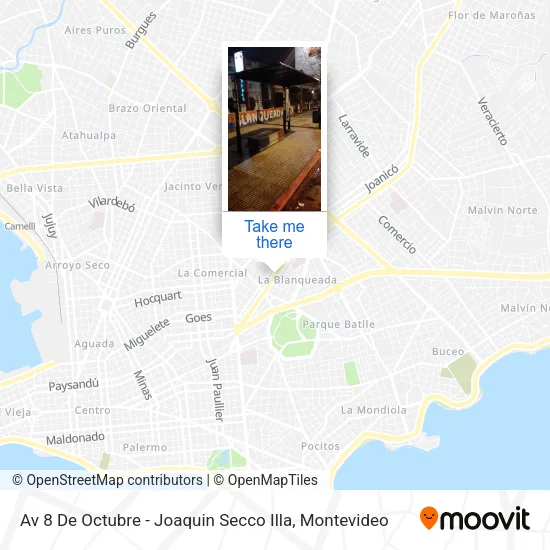 Mapa de Av 8 De Octubre - Joaquin Secco Illa
