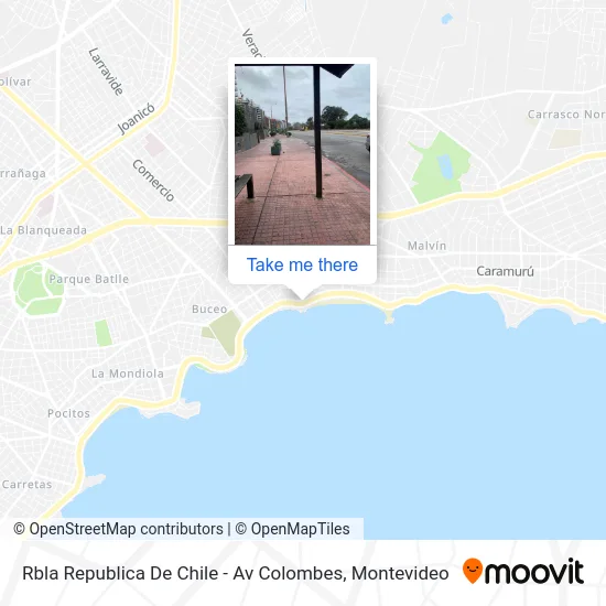 Rbla Republica De Chile - Av Colombes map