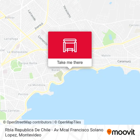 Mapa de Rbla Republica De Chile - Av Mcal Francisco Solano Lopez