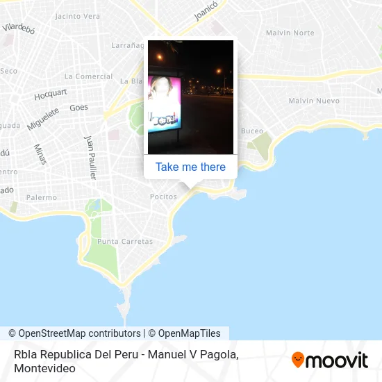 Rbla Republica Del Peru - Manuel V Pagola map