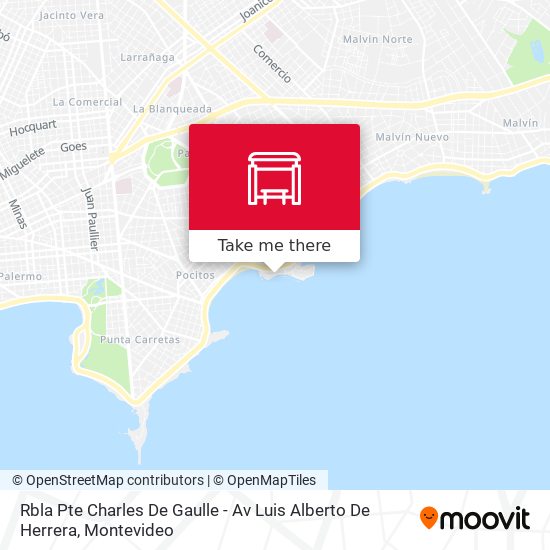 Rbla Pte Charles De Gaulle - Av Luis Alberto De Herrera map