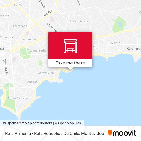Rbla Armenia - Rbla Republica De Chile map