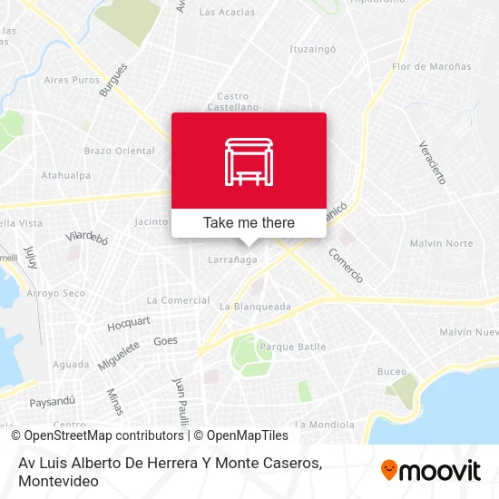 Mapa de Av Luis Alberto De Herrera Y Monte Caseros