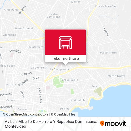 Av Luis Alberto De Herrera Y Republica Dominicana map