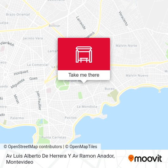 Av Luis Alberto De Herrera Y Av Ramon Anador map