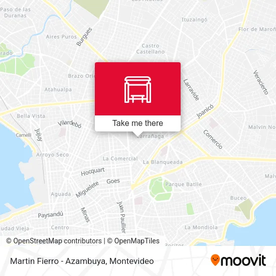 Mapa de Martin Fierro - Azambuya