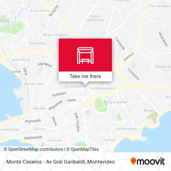 Monte Caseros - Av Gral Garibaldi map