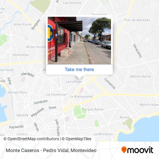 Monte Caseros - Pedro Vidal map