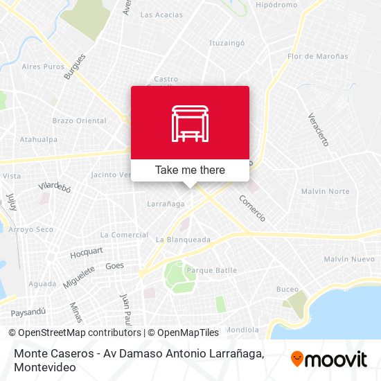 Monte Caseros - Av Damaso Antonio Larrañaga map