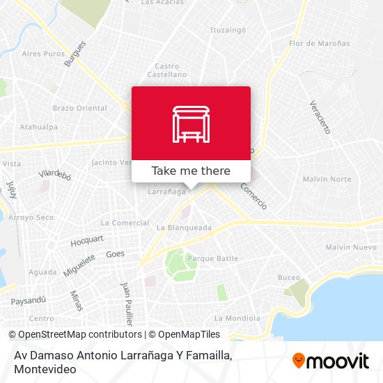 Av Damaso Antonio Larrañaga Y Famailla map