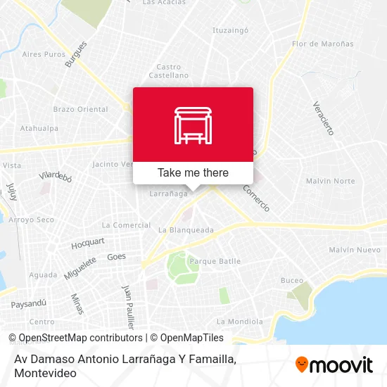 Av Damaso Antonio Larrañaga Y Famailla map