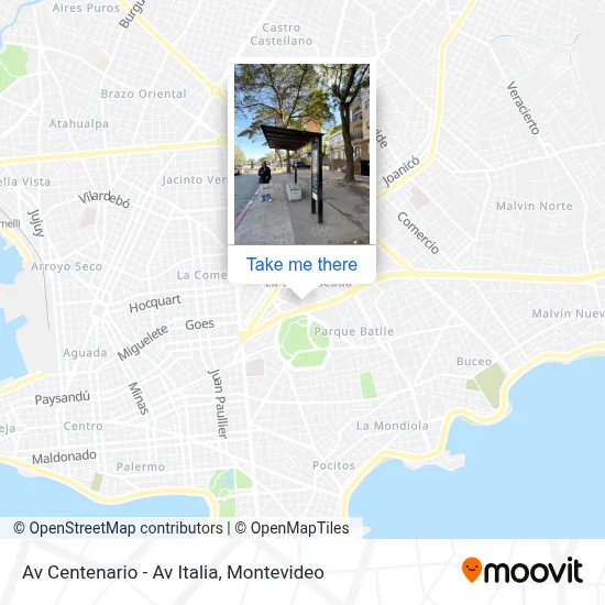 Av Centenario - Av Italia map