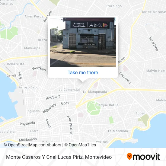 Mapa de Monte Caseros Y Cnel Lucas Piriz