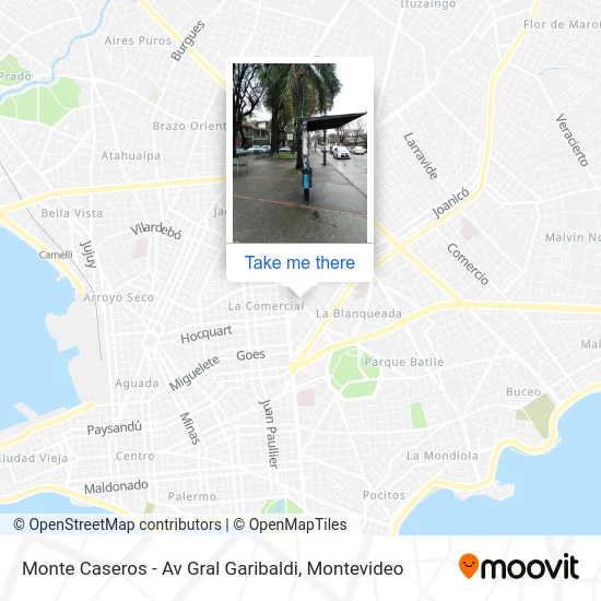 Monte Caseros - Av Gral Garibaldi map