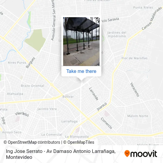 Ing Jose Serrato - Av Damaso Antonio Larrañaga map