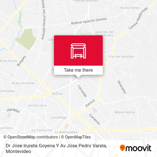 Dr Jose Irureta Goyena Y Av Jose Pedro Varela map