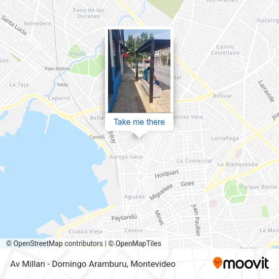 Mapa de Av Millan - Domingo Aramburu