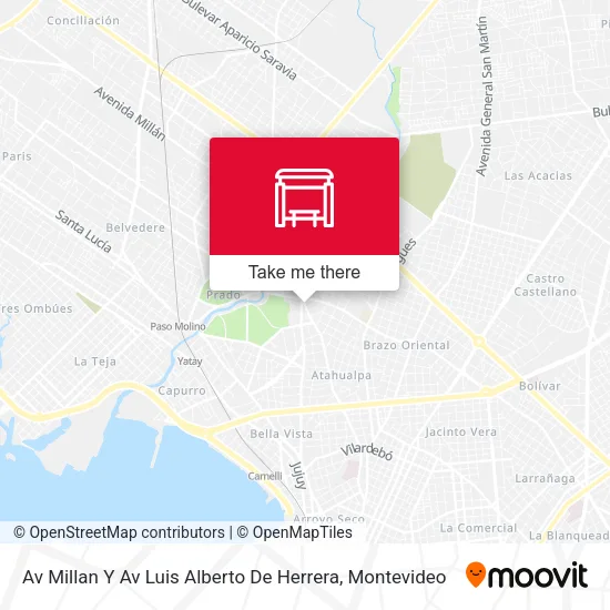 Mapa de Av Millan Y Av Luis Alberto De Herrera