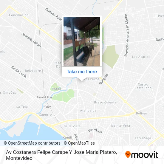 Mapa de Av Costanera Felipe Carape Y Jose Maria Platero