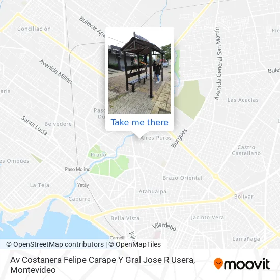 Av Costanera Felipe Carape Y Gral Jose R Usera map