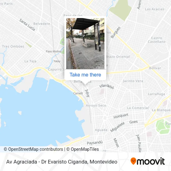 Mapa de Av Agraciada - Dr Evaristo Ciganda