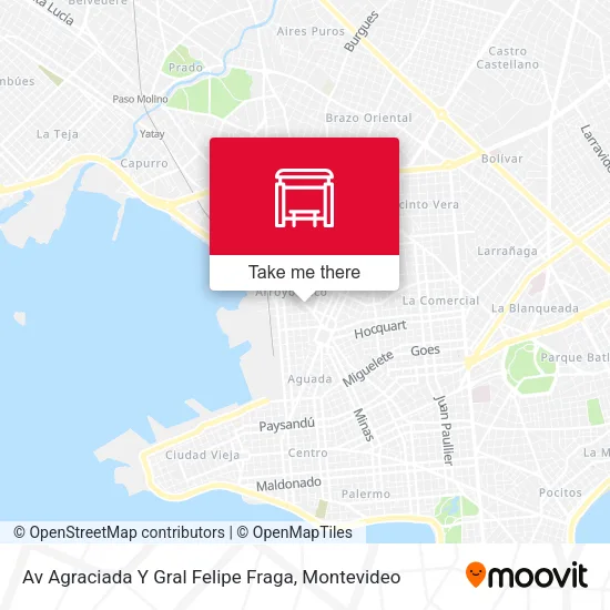 Mapa de Av Agraciada Y Gral Felipe Fraga