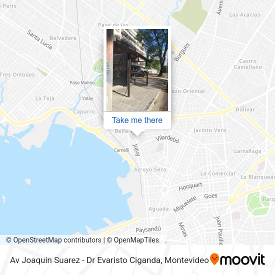 Mapa de Av Joaquin Suarez - Dr Evaristo Ciganda
