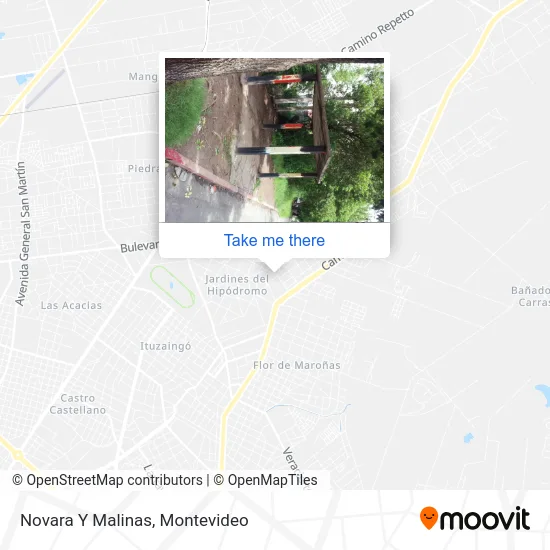 Novara Y Malinas map