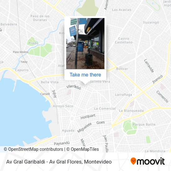 Mapa de Av Gral Garibaldi - Av Gral Flores