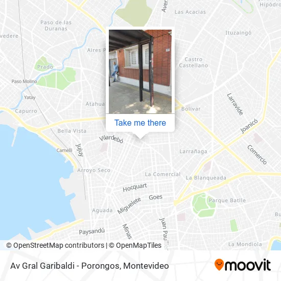 Av Gral Garibaldi - Porongos map