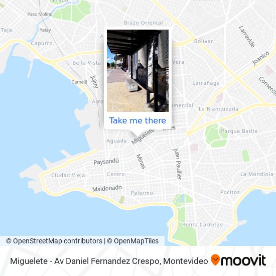 Miguelete - Av Daniel Fernandez Crespo map