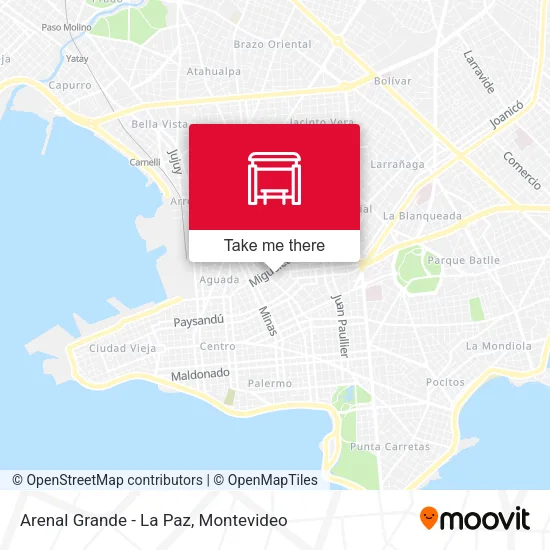 Arenal Grande - La Paz map