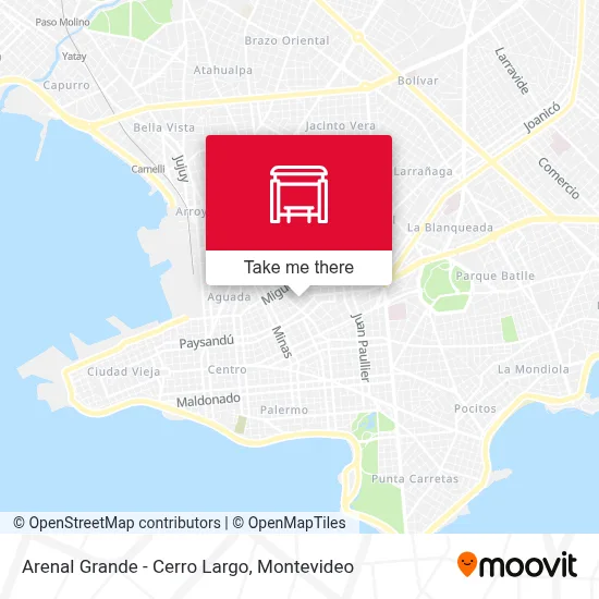 Arenal Grande - Cerro Largo map