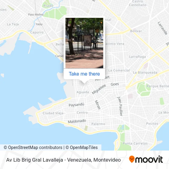 Mapa de Av Lib Brig Gral Lavalleja - Venezuela