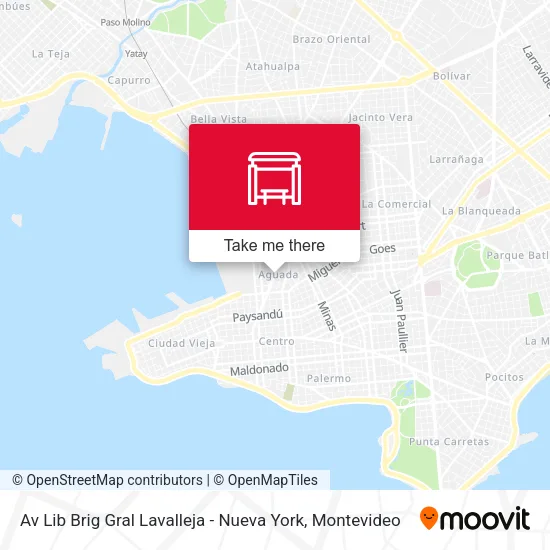 Av Lib Brig Gral Lavalleja - Nueva York map