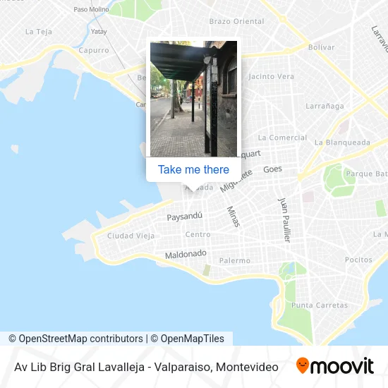 Av Lib Brig Gral Lavalleja - Valparaiso map