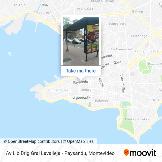 Mapa de Av Lib Brig Gral Lavalleja - Paysandu