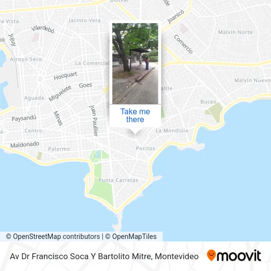 Av Dr Francisco Soca Y Bartolito Mitre map