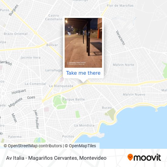 Av Italia - Magariños Cervantes map