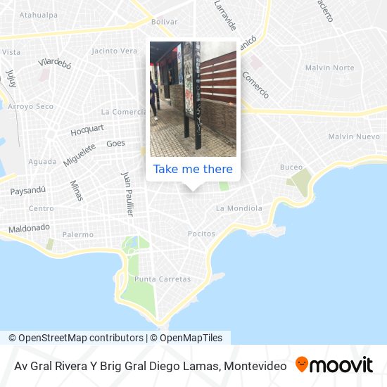 Av Gral Rivera Y Brig Gral Diego Lamas map