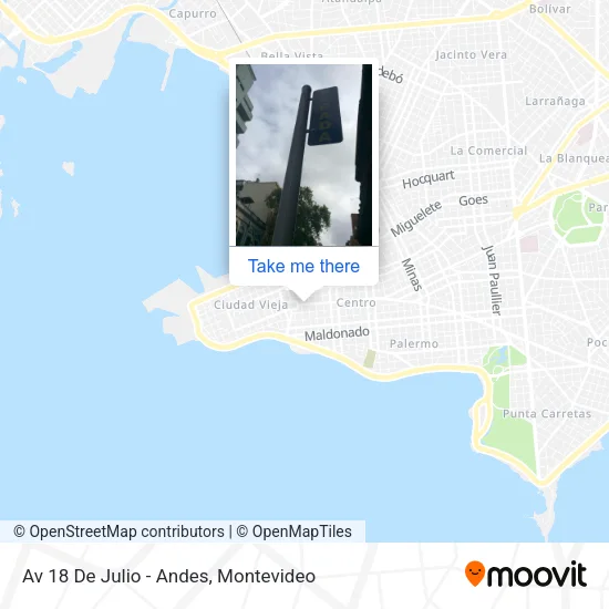 Av 18 De Julio - Andes map