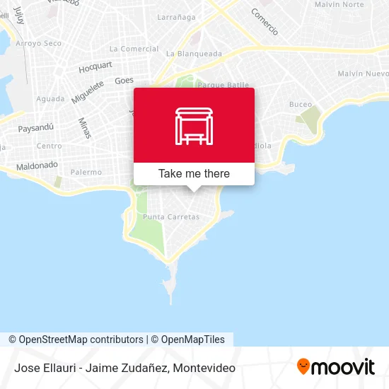 Jose Ellauri - Jaime Zudañez map