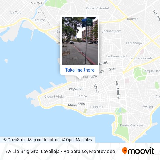 Av Lib Brig Gral Lavalleja - Valparaiso map