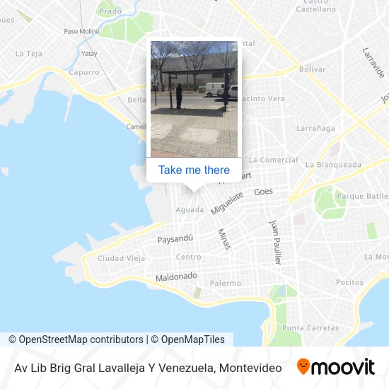 Mapa de Av Lib Brig Gral Lavalleja Y Venezuela