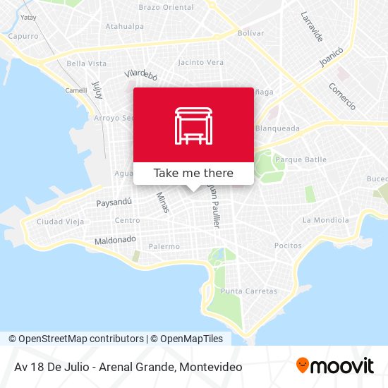 Av 18 De Julio - Arenal Grande map