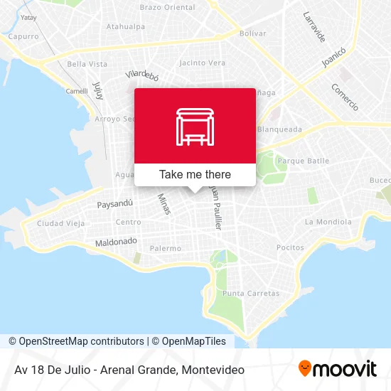 Av 18 De Julio - Arenal Grande map